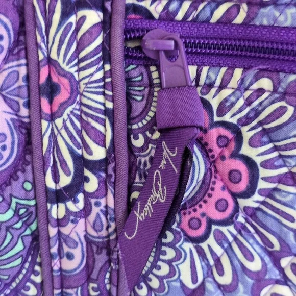 Vera Bradley Purple Floral Quilted Tote Bag - Picture 2 of 6